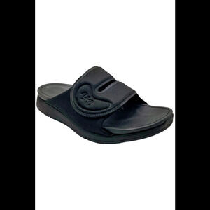 Ryka Womens Adjustable Recovery Slide Sandals Tao Black - Medium